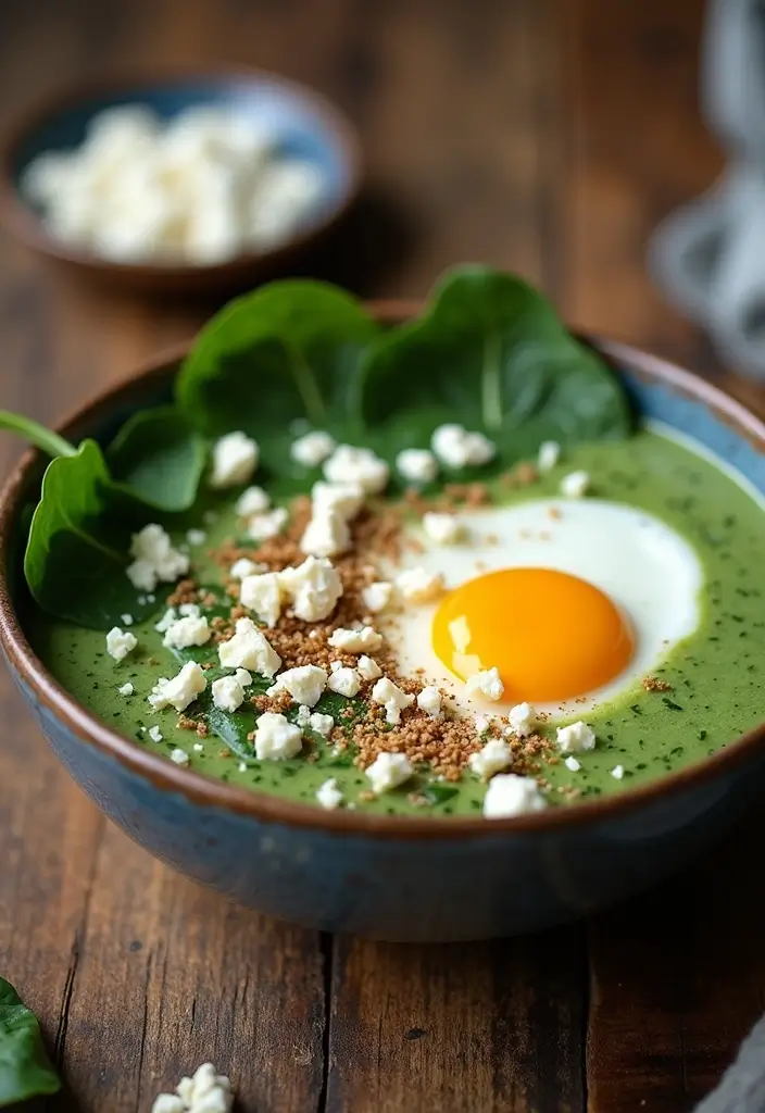 30+ Low Carb Paleo Breakfast Recipes to Start Your Day Right - 7. Egg and Spinach Smoothie Bowl