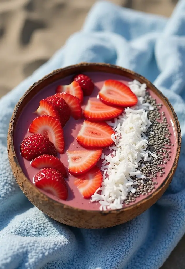 30+ Low Carb Paleo Breakfast Recipes to Start Your Day Right - 8. Coconut Chia Seed Smoothie Bowl