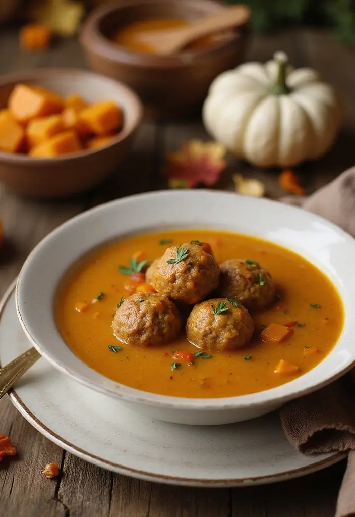 30+ Paleo Butternut Squash Recipes for Cozy Dinners 151 30+ Paleo Butternut Squash Recipes for Cozy Dinners - 27. Butternut Squash and Meatball Soup