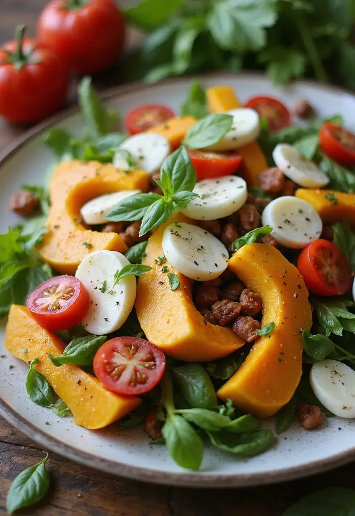 30+ Paleo Butternut Squash Recipes for Cozy Dinners 156 30+ Paleo Butternut Squash Recipes for Cozy Dinners - 28. Butternut Squash and Caprese Salad