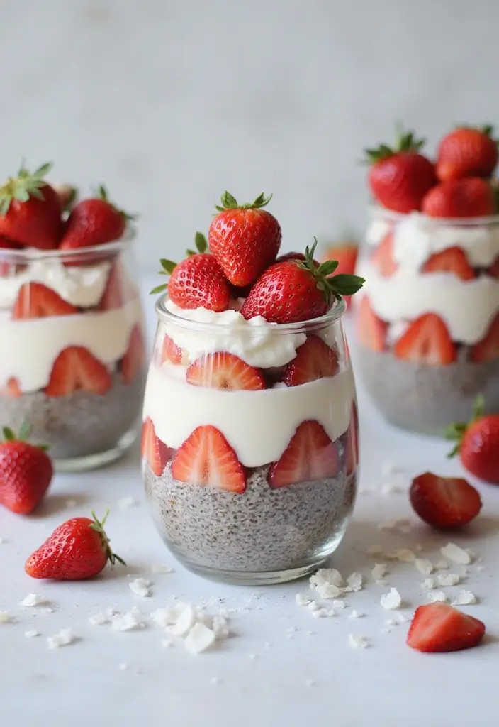 30+ Paleo Chia Seed Recipes for Breakfast and Snacks 90 30+ Paleo Chia Seed Recipes for Breakfast and Snacks - 16. Strawberry Coconut Chia Seed Parfait