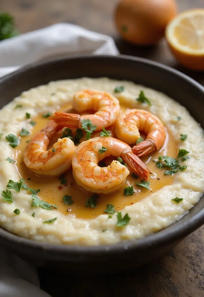 30+ Paleo Comfort Food Recipes for Every Craving 172 30+ Paleo Comfort Food Recipes for Every Craving - 28. Shrimp and Cauliflower Grits