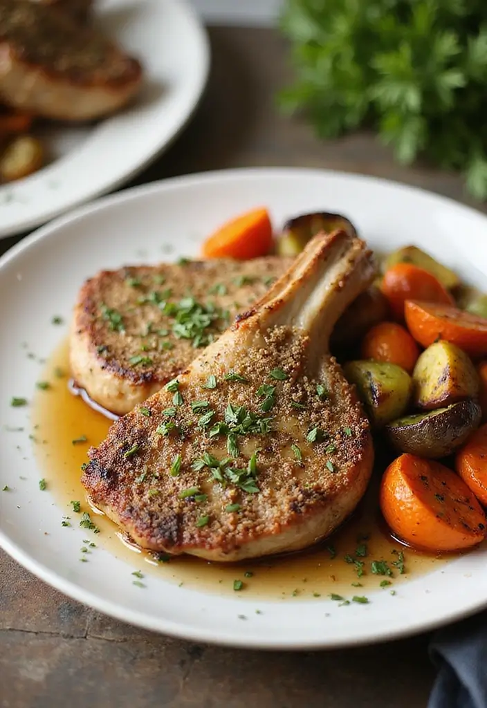 30+ Paleo Diet Dinner Recipes for Every Night of the Week 61 30+ Paleo Diet Dinner Recipes for Every Night of the Week - 13. Herb-Crusted Pork Chops