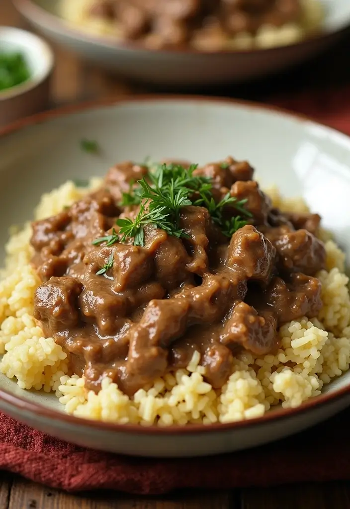 30+ Paleo Diet Dinner Recipes for Every Night of the Week 108 30+ Paleo Diet Dinner Recipes for Every Night of the Week - 22. Beef Stroganoff with Cauliflower Rice