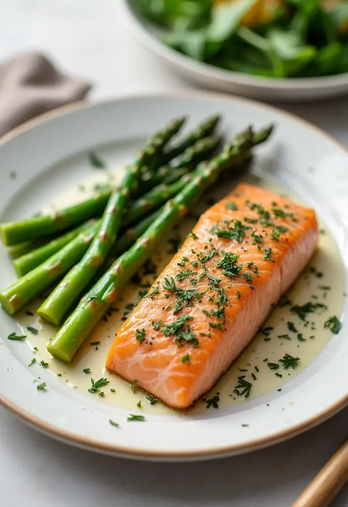 30+ Paleo Diet Dinner Recipes for Every Night of the Week 11 30+ Paleo Diet Dinner Recipes for Every Night of the Week - 3. Garlic Herb Salmon with Asparagus