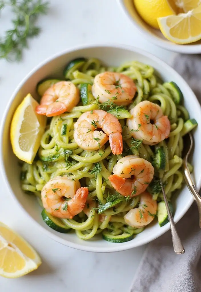 30+ Paleo Diet Dinner Recipes for Every Night of the Week 38 30+ Paleo Diet Dinner Recipes for Every Night of the Week - 8. Lemon Dill Shrimp with Zucchini Noodles