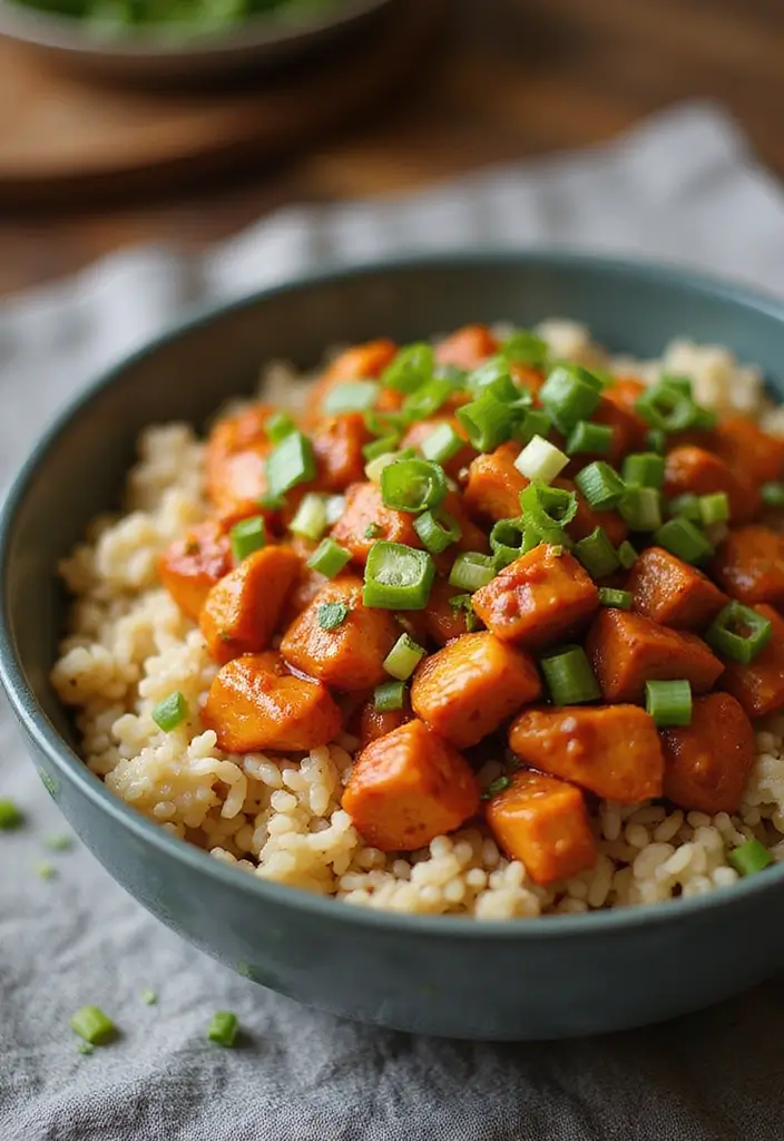 30+ Paleo Diet Dinner Recipes for Every Night of the Week 43 30+ Paleo Diet Dinner Recipes for Every Night of the Week - 9. Spicy Chicken and Cauliflower Rice Bowl