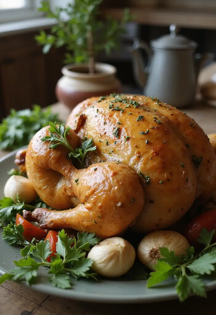 30+ Paleo Gluten Free Crockpot Recipes for Effortless Meals - 6. Garlic Herb Roast Chicken