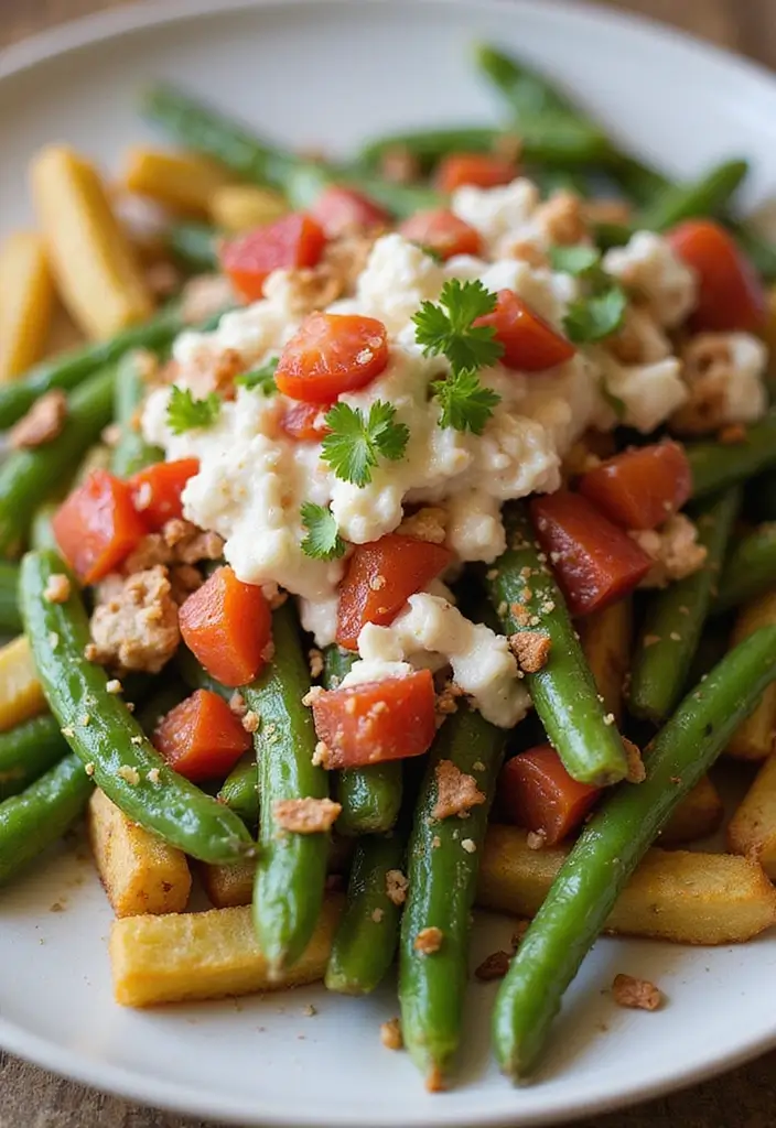 30+ Paleo Green Bean Recipes for Fresh and Healthy Sides 128 30+ Paleo Green Bean Recipes for Fresh and Healthy Sides - 24. Loaded Green Bean Fries