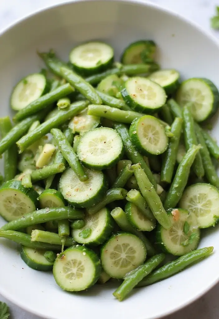 30+ Paleo Green Bean Recipes for Fresh and Healthy Sides 46 30+ Paleo Green Bean Recipes for Fresh and Healthy Sides - 8. Cucumber and Green Bean Salad