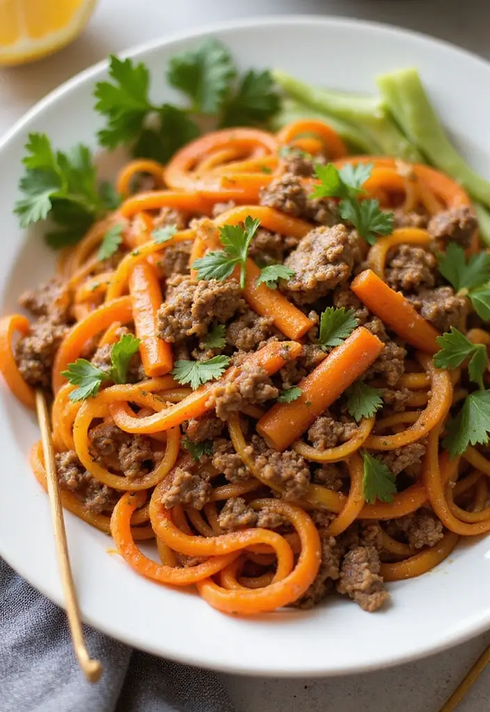 30+ Paleo Ground Beef Recipes for Simple Healthy Meals 117 30+ Paleo Ground Beef Recipes for Simple Healthy Meals - 21. Beef and Carrot Noodle Stir-Fry
