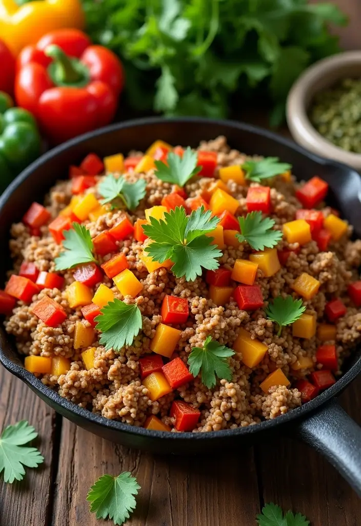 30+ Paleo Ground Turkey Recipes for High Protein Meals - 1. Zesty Paleo Ground Turkey Skillet
