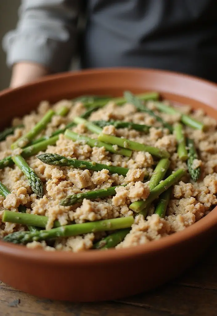 30+ Paleo Ground Turkey Recipes for High Protein Meals - 16. Ground Turkey and Asparagus Bake
