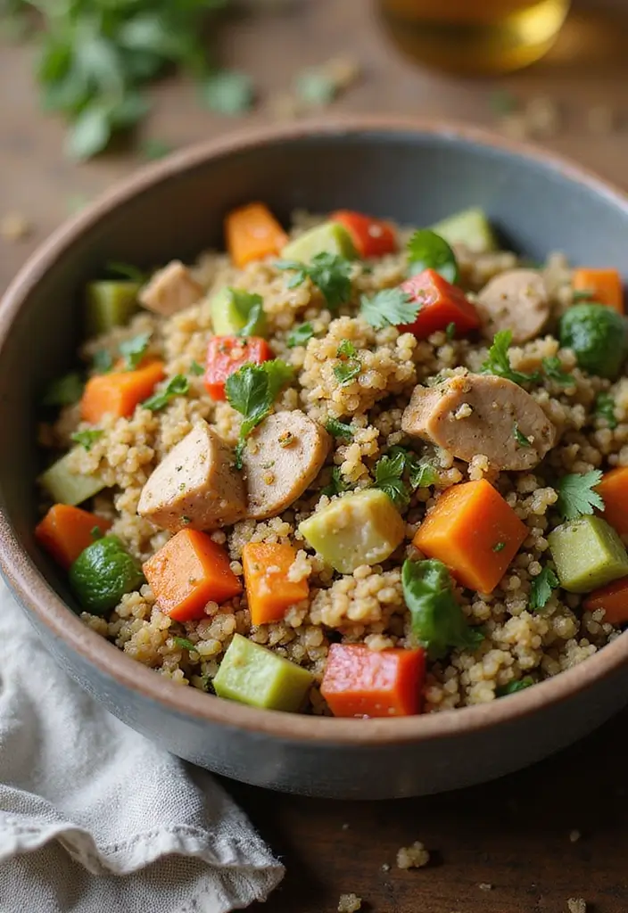 30+ Paleo Ground Turkey Recipes for High Protein Meals - 17. Ground Turkey and Quinoa Bowl