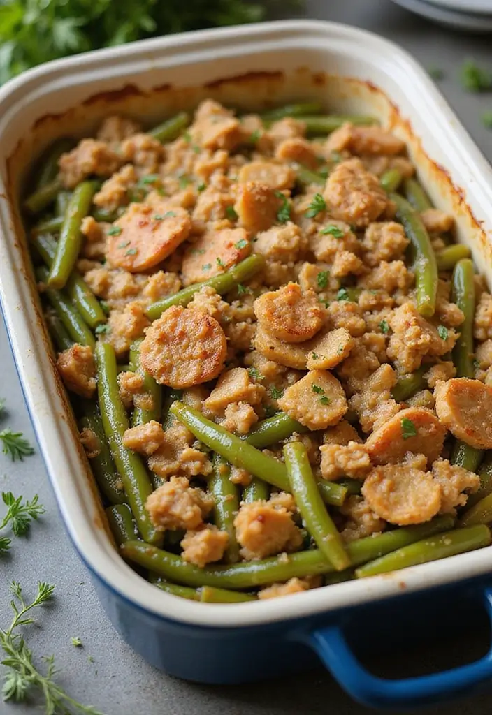 30+ Paleo Ground Turkey Recipes for High Protein Meals - 18. Ground Turkey and Green Bean Casserole