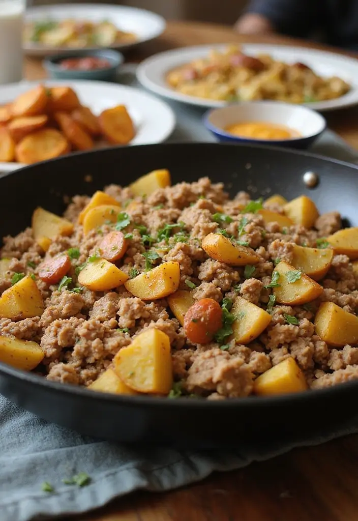 30+ Paleo Ground Turkey Recipes for High Protein Meals - 23. Ground Turkey and Potato Hash