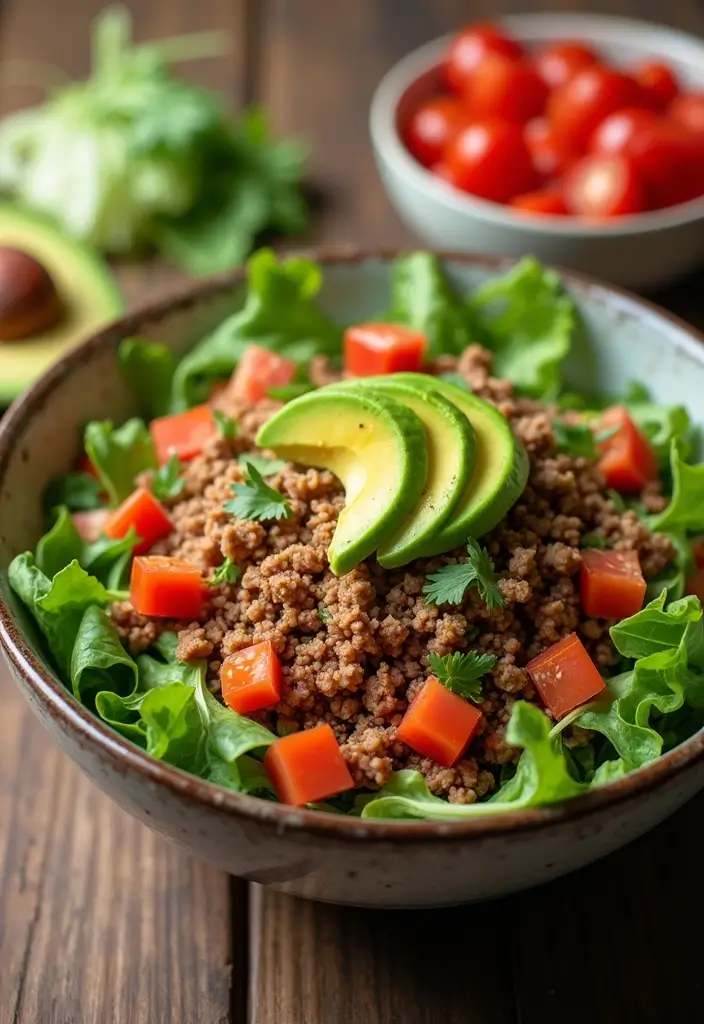 30+ Paleo Ground Turkey Recipes for High Protein Meals - 6. Ground Turkey Taco Salad