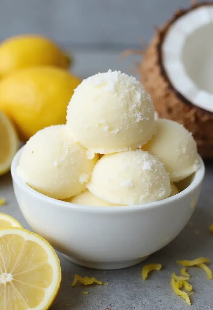 30+ Paleo Ice Cream Recipes That Are Dairy Free and Delicious 113 30+ Paleo Ice Cream Recipes That Are Dairy Free and Delicious - 23. Coconut Lemon Sorbet