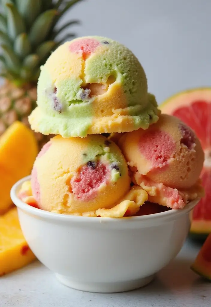 30+ Paleo Ice Cream Recipes That Are Dairy Free and Delicious 154 30+ Paleo Ice Cream Recipes That Are Dairy Free and Delicious - 30. Tropical Fruit Ice Cream