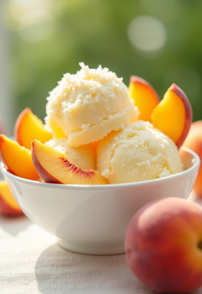 30+ Paleo Ice Cream Recipes That Are Dairy Free and Delicious 21 30+ Paleo Ice Cream Recipes That Are Dairy Free and Delicious - 5. Peach Coconut Sorbet