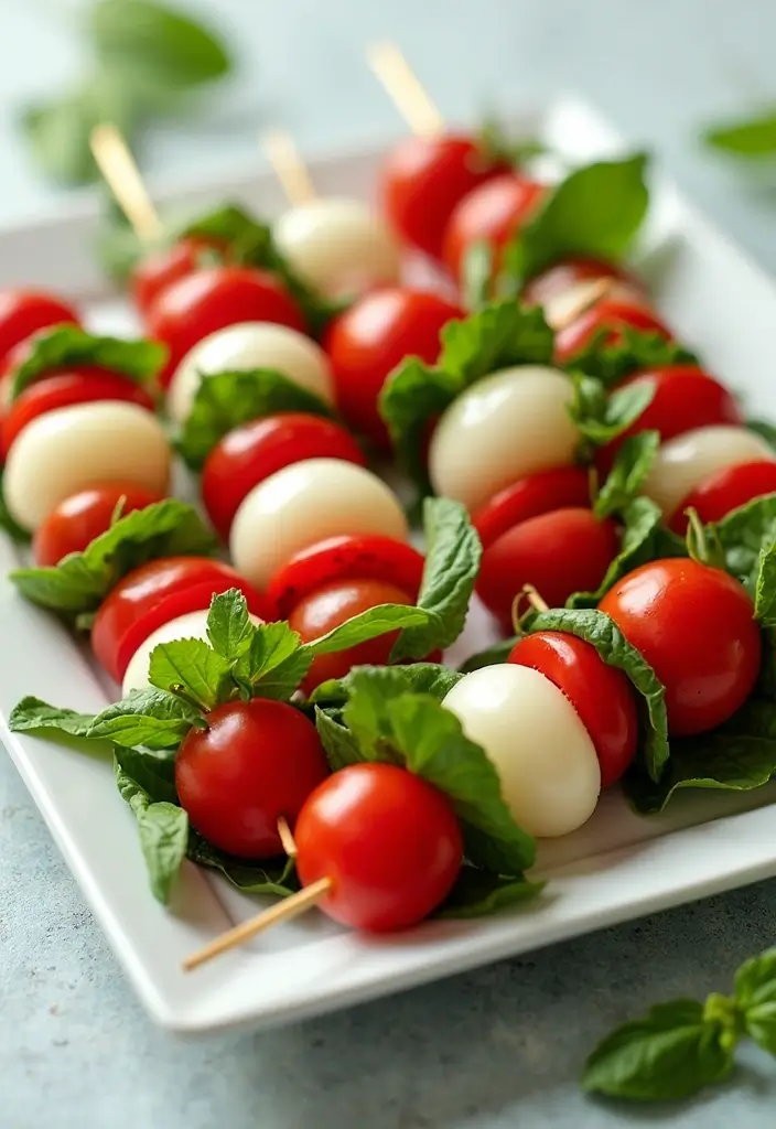 30+ Paleo Low FODMAP Recipes for Sensitive Digestion 86 30+ Paleo Low FODMAP Recipes for Sensitive Digestion - 16. Caprese Salad Skewers