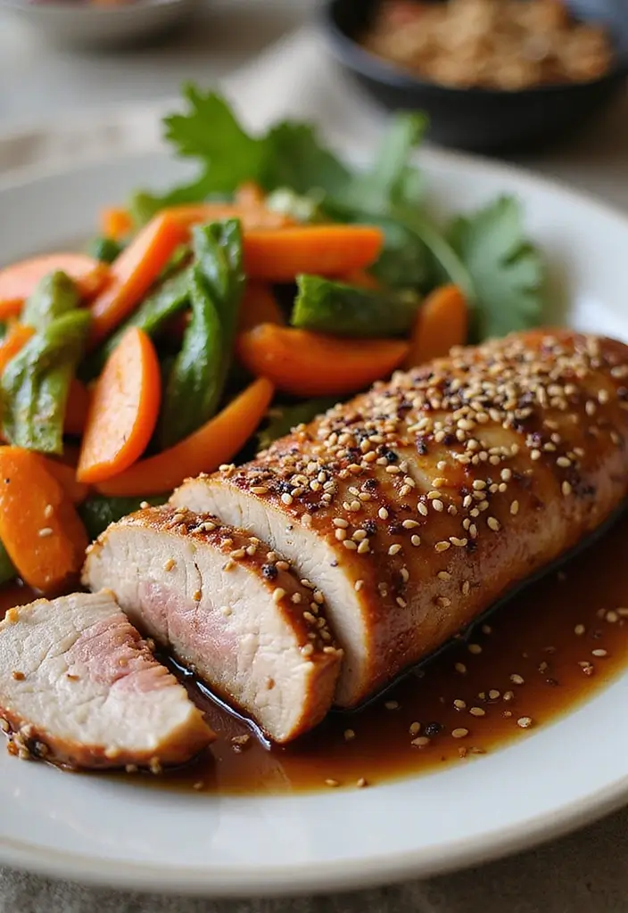 30+ Paleo Pork Loin Recipes That Are Juicy and Flavorful 132 30+ Paleo Pork Loin Recipes That Are Juicy and Flavorful - 24. Asian Sesame Pork Loin