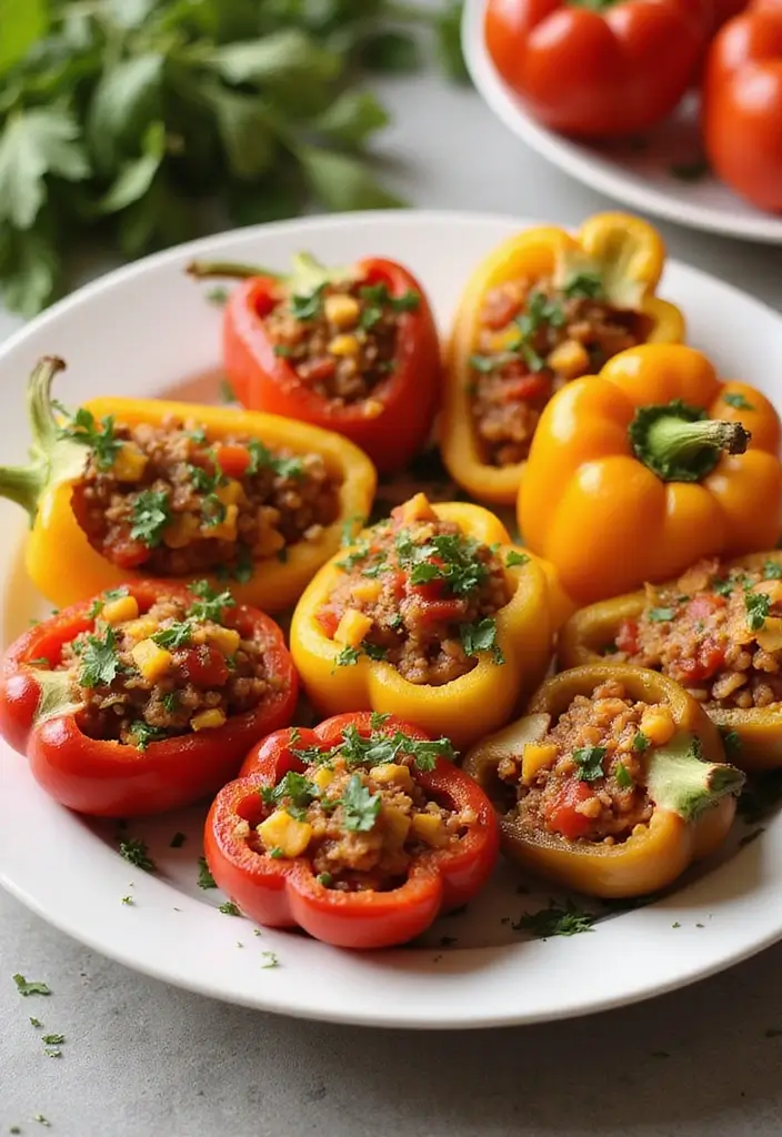 30+ Paleo Recipes on the Go for Busy, Healthy Lifestyles 112 30+ Paleo Recipes on the Go for Busy, Healthy Lifestyles - 20. Stuffed Bell Peppers