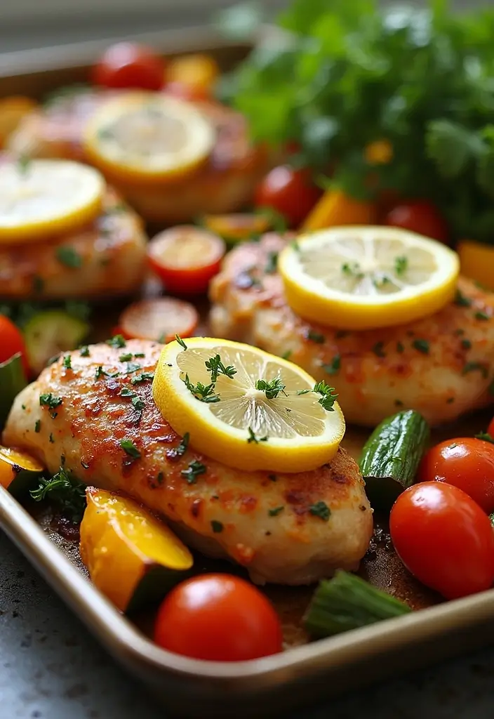 30+ Paleo Sheet Pan Recipes That Make Dinner Effortless 1 30+ Paleo Sheet Pan Recipes That Make Dinner Effortless - 1. Lemon Herb Chicken and Veggie Sheet Pan