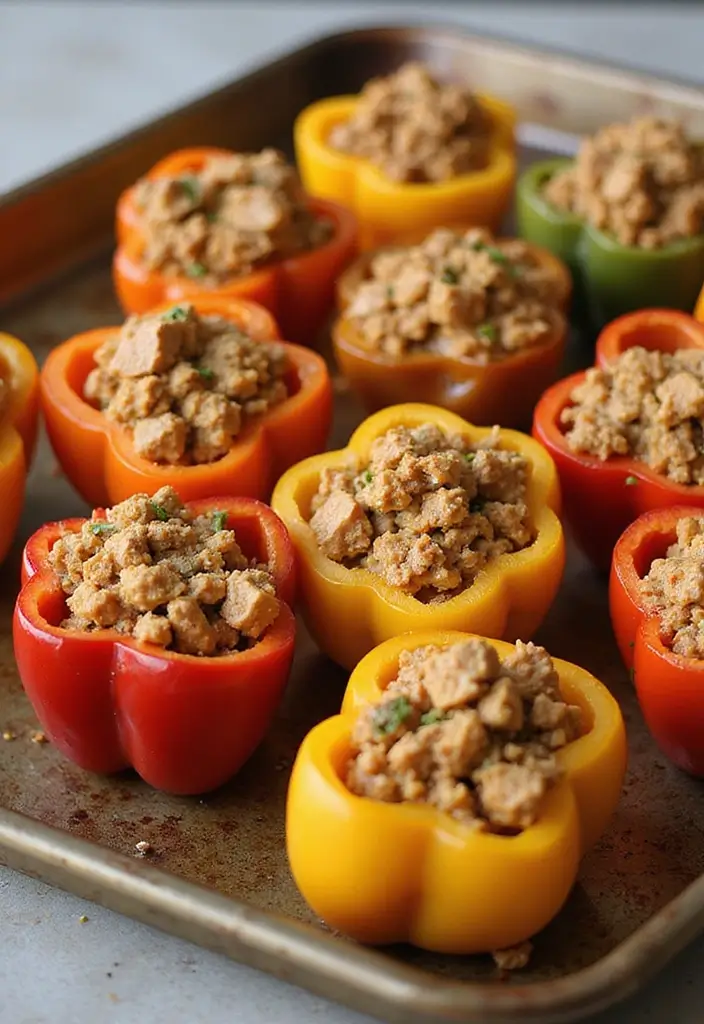 30+ Paleo Sheet Pan Recipes That Make Dinner Effortless 67 30+ Paleo Sheet Pan Recipes That Make Dinner Effortless - 11. Stuffed Bell Peppers
