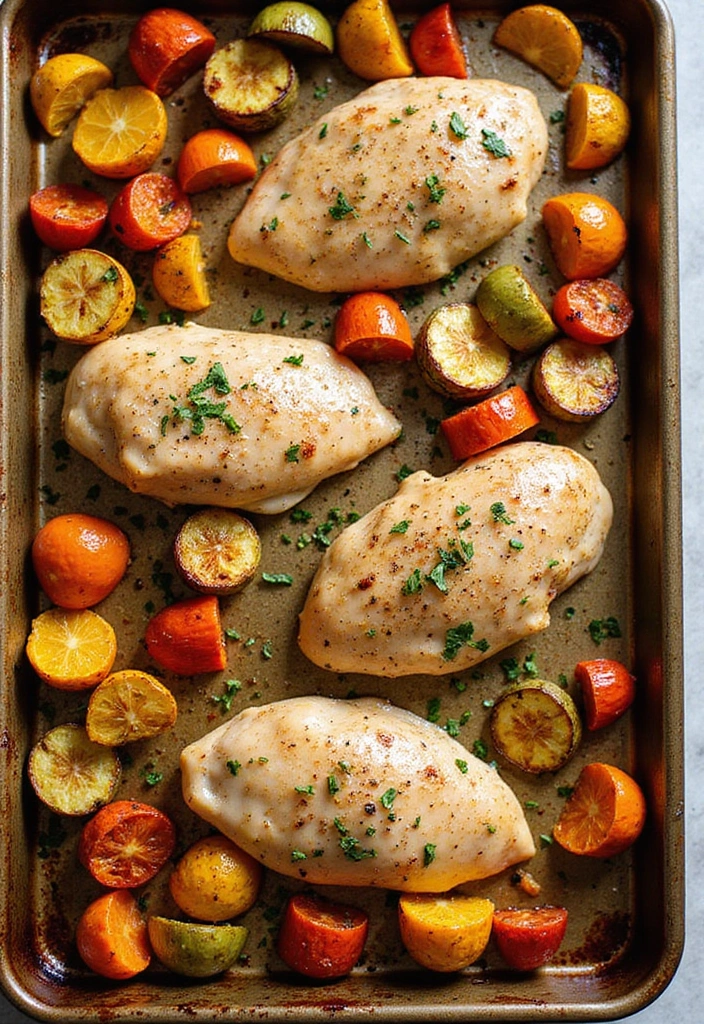 30+ Paleo Sheet Pan Recipes That Make Dinner Effortless 74 30+ Paleo Sheet Pan Recipes That Make Dinner Effortless - 12. Ranch Chicken and Veggies