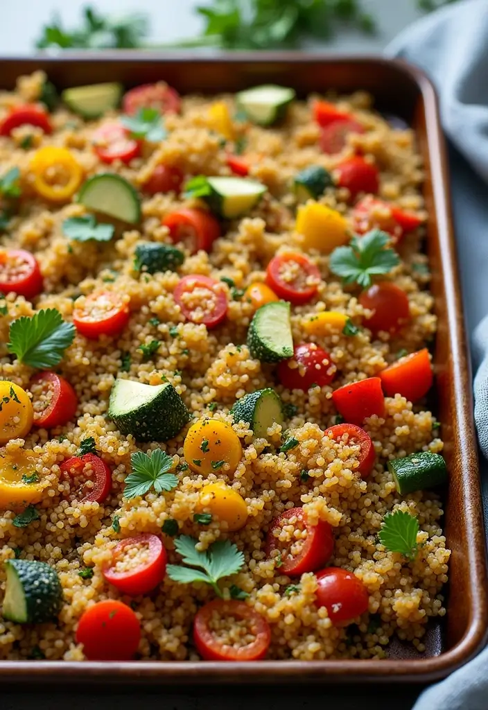 30+ Paleo Sheet Pan Recipes That Make Dinner Effortless 83 30+ Paleo Sheet Pan Recipes That Make Dinner Effortless - 13. Quinoa and Vegetable Bake