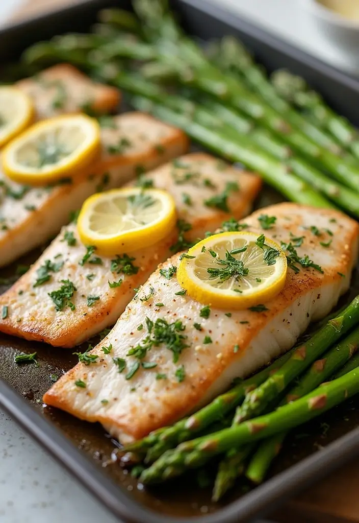 30+ Paleo Sheet Pan Recipes That Make Dinner Effortless 125 30+ Paleo Sheet Pan Recipes That Make Dinner Effortless - 19. Garlic Lemon Herb Tilapia
