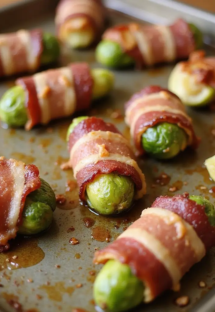 30+ Paleo Sheet Pan Recipes That Make Dinner Effortless 144 30+ Paleo Sheet Pan Recipes That Make Dinner Effortless - 22. Bacon-Wrapped Brussels Sprouts