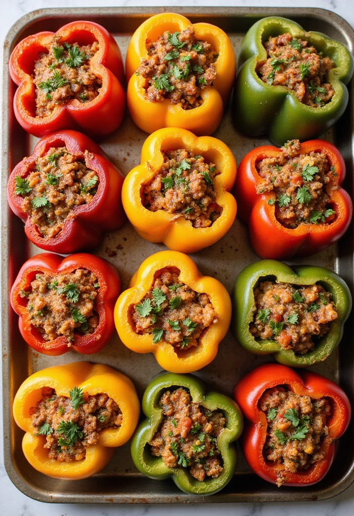 30+ Paleo Sheet Pan Recipes That Make Dinner Effortless 160 30+ Paleo Sheet Pan Recipes That Make Dinner Effortless - 24. Stuffed Peppers