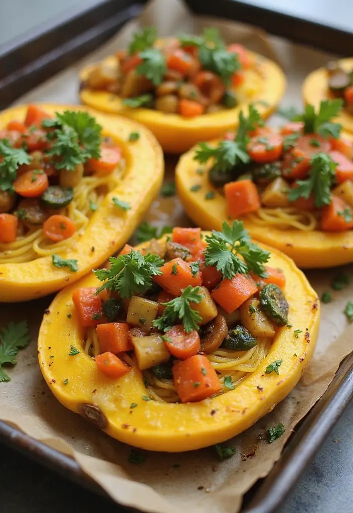 30+ Paleo Sheet Pan Recipes That Make Dinner Effortless 169 30+ Paleo Sheet Pan Recipes That Make Dinner Effortless - 25. Spaghetti Squash Primavera