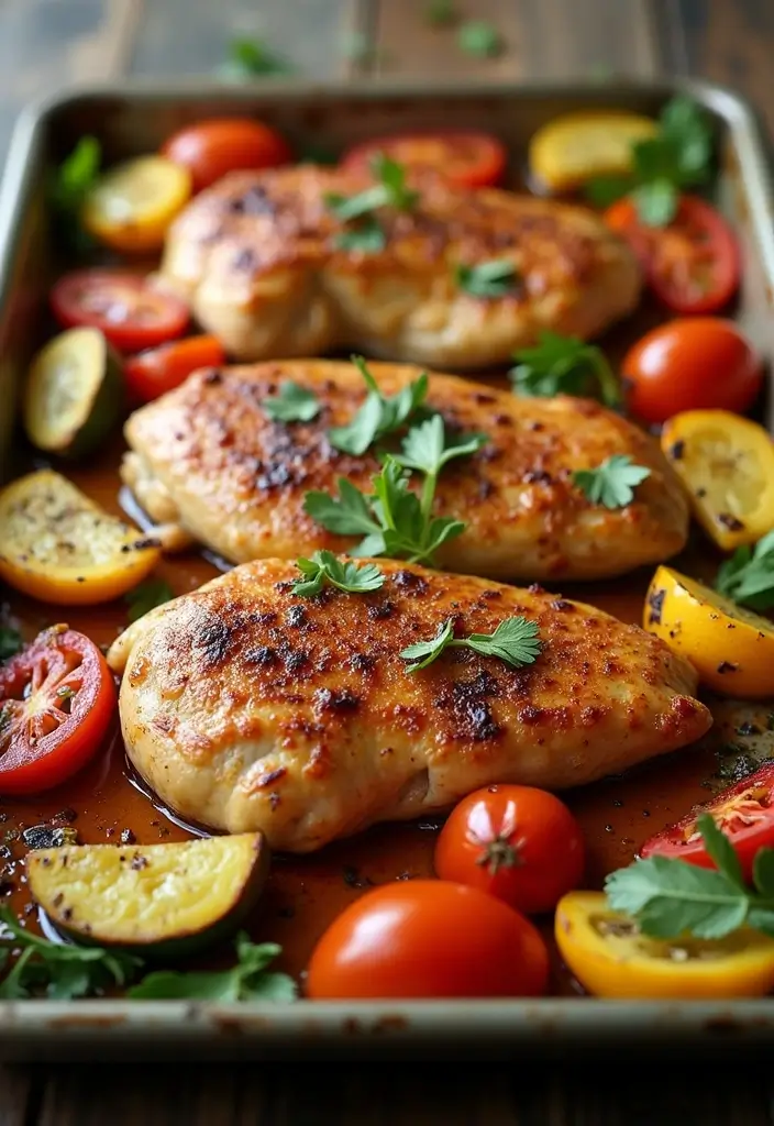 30+ Paleo Sheet Pan Recipes That Make Dinner Effortless 36 30+ Paleo Sheet Pan Recipes That Make Dinner Effortless - 6. Mediterranean Chicken with Veggies