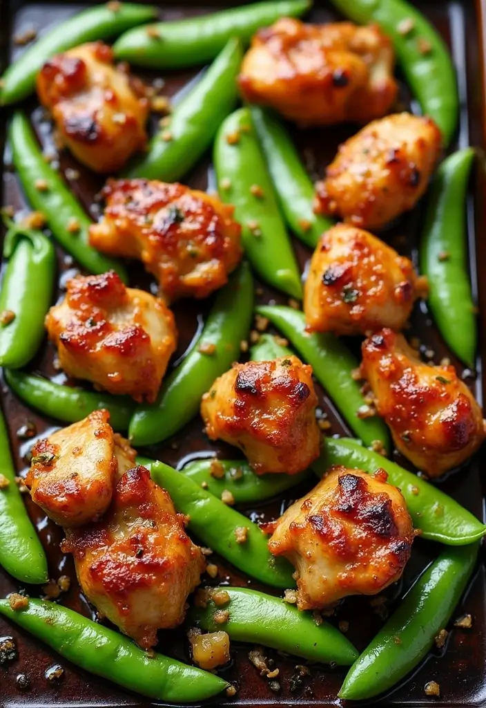 30+ Paleo Sheet Pan Recipes That Make Dinner Effortless 44 30+ Paleo Sheet Pan Recipes That Make Dinner Effortless - 8. Teriyaki Chicken and Snap Peas