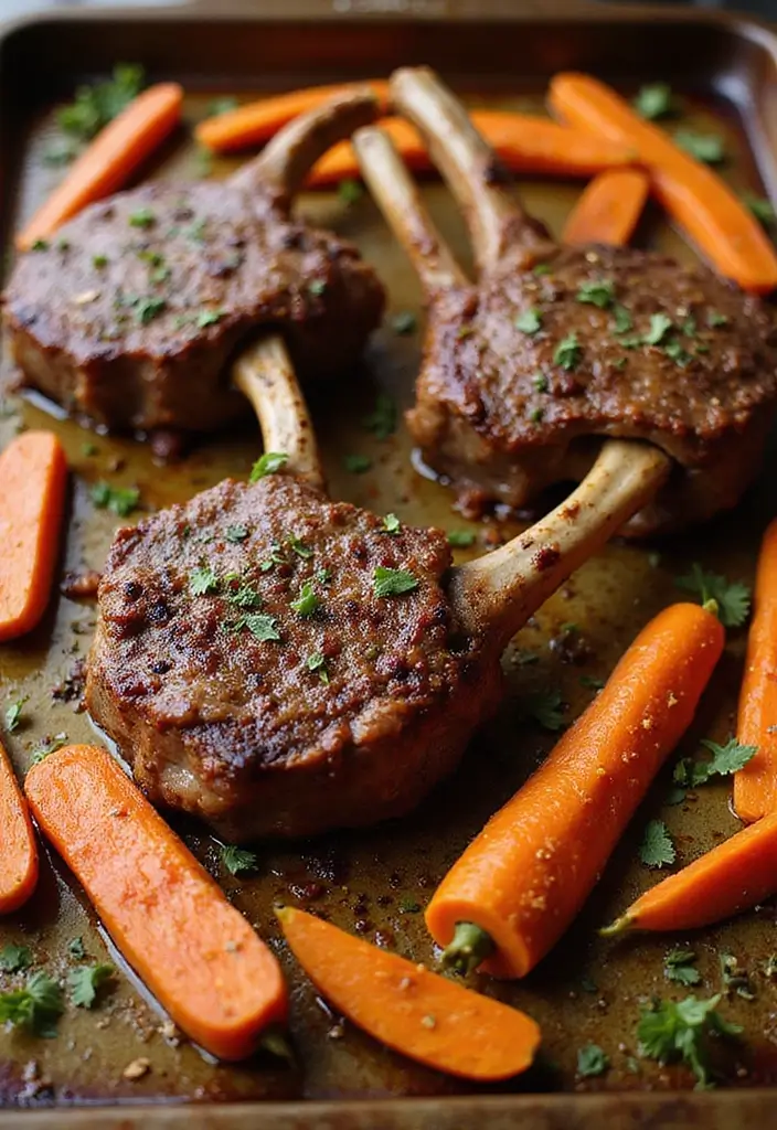 30+ Paleo Sheet Pan Recipes That Make Dinner Effortless 51 30+ Paleo Sheet Pan Recipes That Make Dinner Effortless - 9. Moroccan Spiced Lamb with Carrots