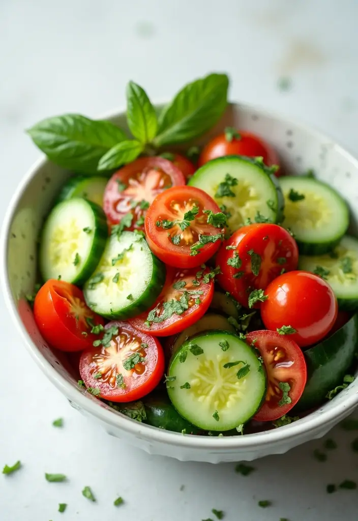 30+ Paleo Side Dish Recipes to Complete Any Meal 82 30+ Paleo Side Dish Recipes to Complete Any Meal - 16. Cucumber and Tomato Salad