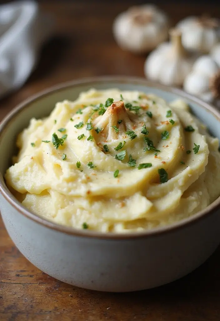 30+ Paleo Side Dish Recipes to Complete Any Meal 124 30+ Paleo Side Dish Recipes to Complete Any Meal - 22. Roasted Garlic Mashed Cauliflower