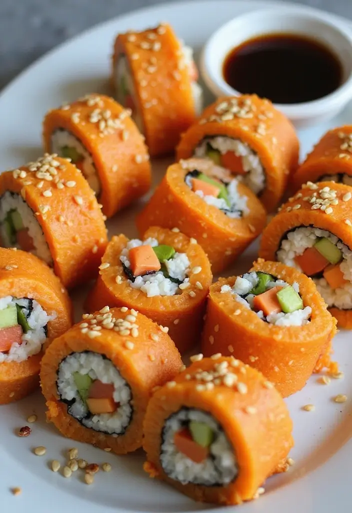 30+ Paleo Sweet Potato Recipes Full of Flavor and Comfort 166 30+ Paleo Sweet Potato Recipes Full of Flavor and Comfort - 28. Sweet Potato Sushi