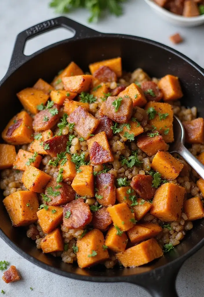 30+ Paleo Whole 30 Recipes That Are Healthy and Satisfying 6 30+ Paleo Whole 30 Recipes That Are Healthy and Satisfying - 2. Sweet Potato and Bacon Hash