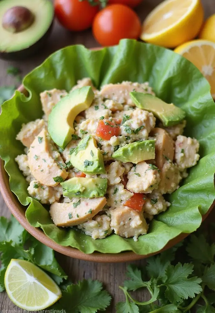 30+ Paleo Whole 30 Recipes That Are Healthy and Satisfying 18 30+ Paleo Whole 30 Recipes That Are Healthy and Satisfying - 4. Creamy Avocado and Chicken Salad